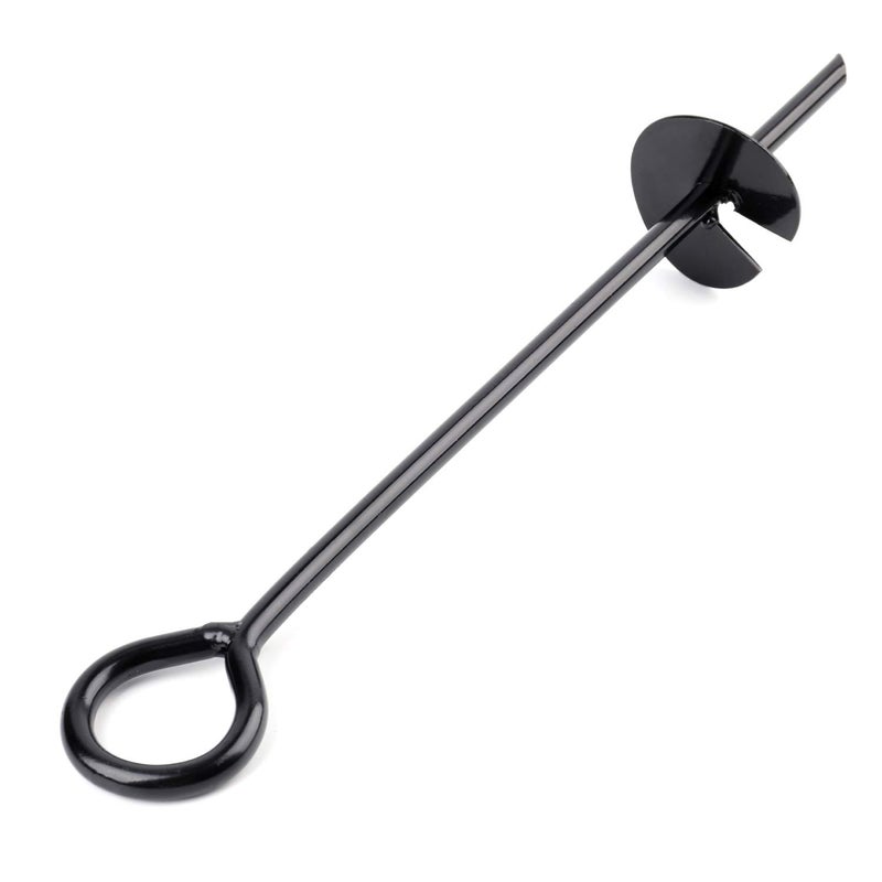 Yesland 8 Pack 15 Inch Black Ground Anchor, Reusable Heavy Duty Steel Wind Stakes, 3/8 Inch Thick in Diameter with 25 Feet of Rope - Image 3